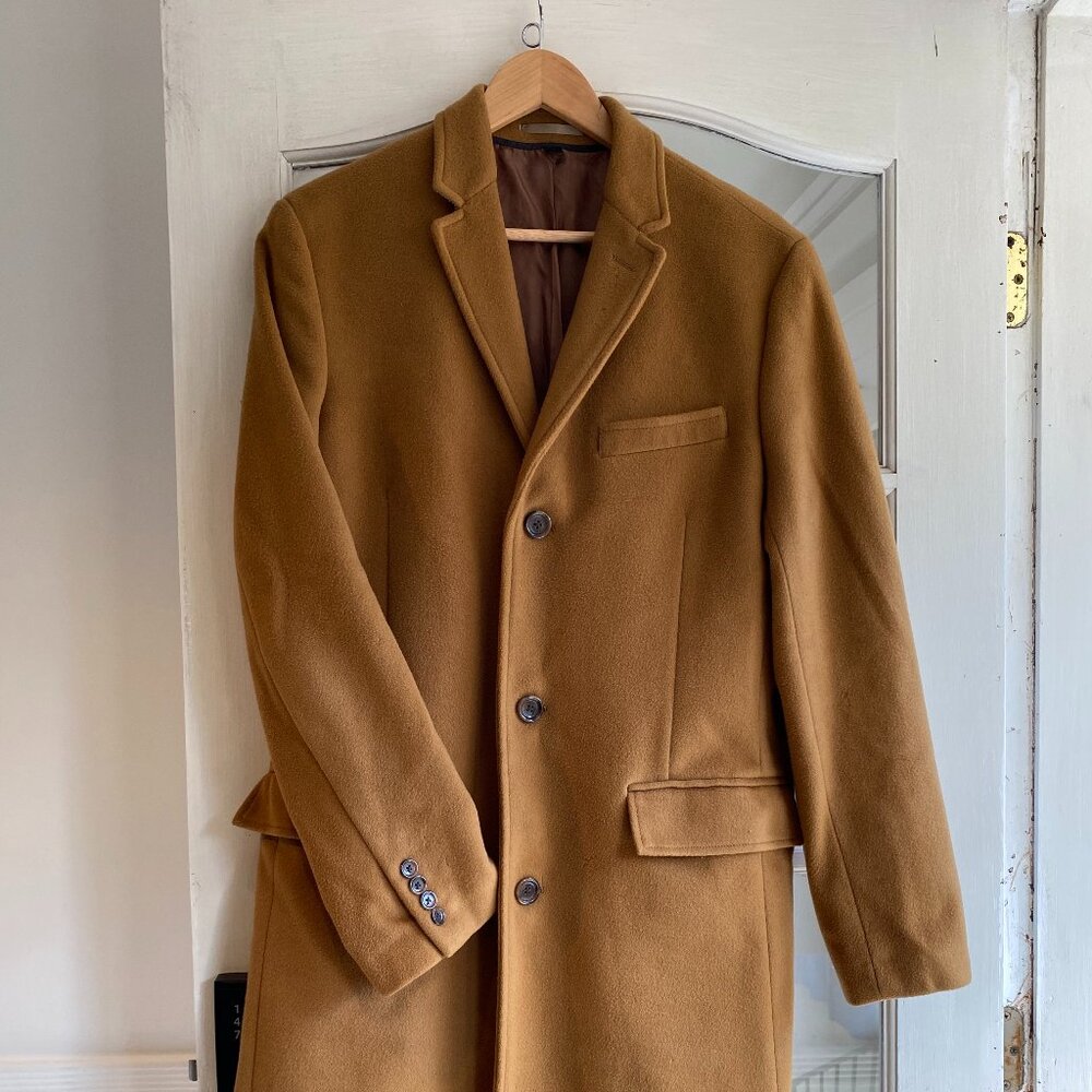 J. Crew Brown Wool & Cashmere Ludlow Coat Size 40R